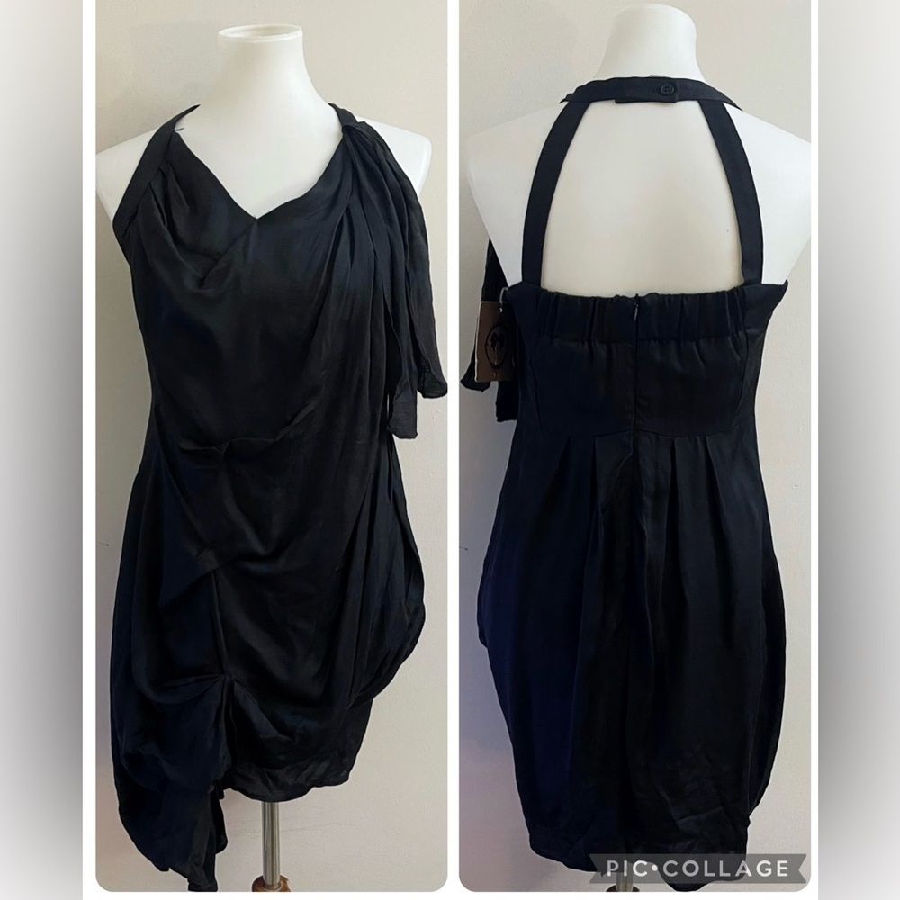 TOV Holy Black Ruched Mini Dress Party LBD Office  Holiday